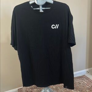 CLOAK limited print  Black Short Sleeve Tee with Subtle Chest Logo